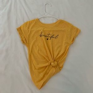 Yellow shirt from So brand from Kohl’s.